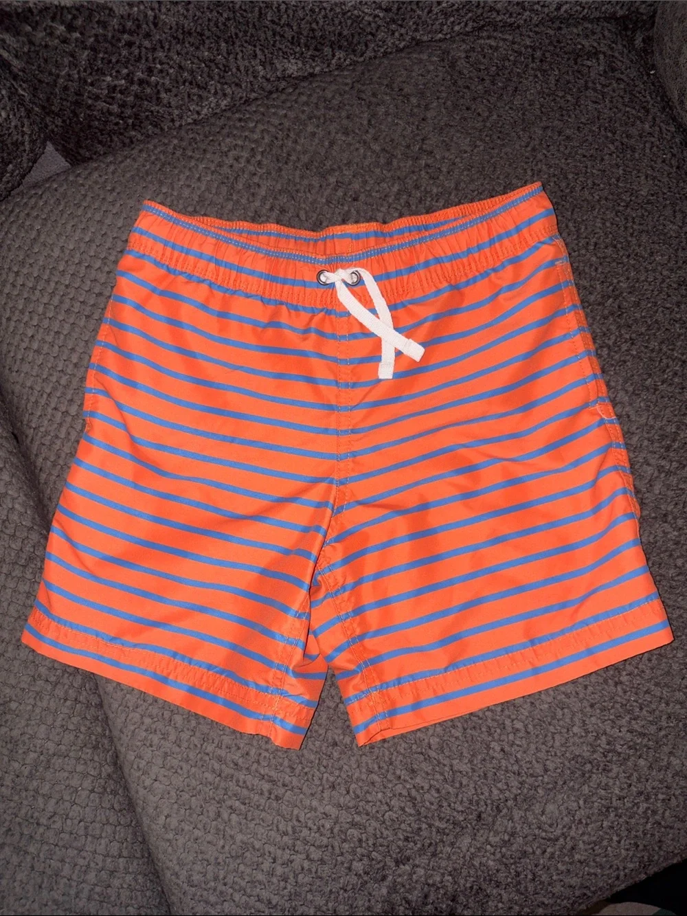 Hanna Andersson Striped Swim Trunks, boys 6-7